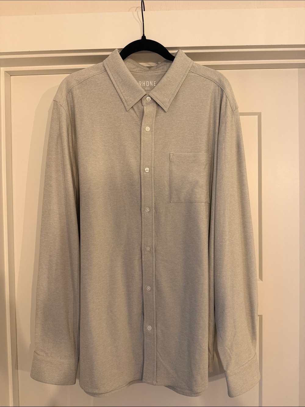 RHONE Light Gray WFH Button-Down Shirt